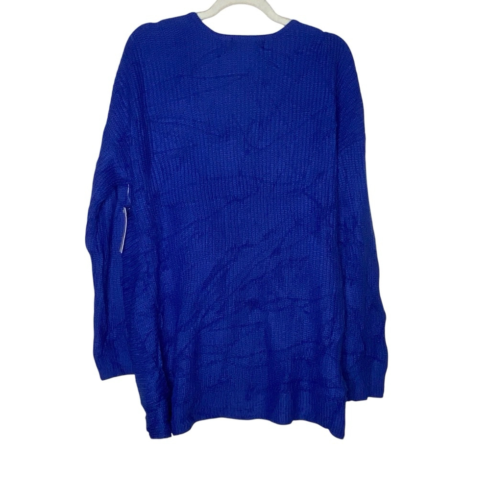 Fashion to Figure dark blue sweater with front knot. NWT. Size 1X - Picture 5 of 7